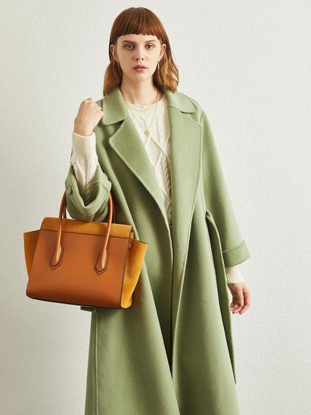 women's wool & blends 2021 winter high end luxury water ripple woolen jacket korean fashion double-sided hand-sewn belt long coat women, Black
women's wool & blends 2021 winter high end luxury water ripple woolen jacket korean fashion double-sided hand-sewn belt long coat women, Black