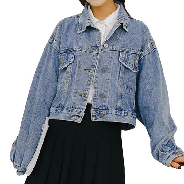 women's jackets salspor denim jacket women single breasted turn-down collar long sleeve harajuku female short loose top, Black;brown
women's jackets salspor denim jacket women single breasted turn-down collar long sleeve harajuku female short loose top, Black;brown