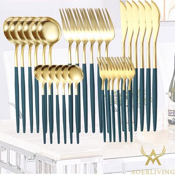 dinnerware sets aoerliving 30pcs/set stainless steel cutlery set el tableware three tooth dessert fork tea spoon christmas
dinnerware sets aoerliving 30pcs/set stainless steel cutlery set el tableware three tooth dessert fork tea spoon christmas