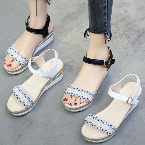 shoes women sandals summer wedge 2021 bohemian fashion buckle classic non-slip 4.9, Black
shoes women sandals summer wedge 2021 bohemian fashion buckle classic non-slip 4.9, Black