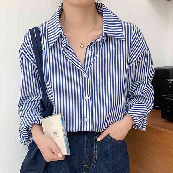female stripe print blusas femininas elegante women blouse v-neck long sleeve casual loose shirts 900e 210420, White
female stripe print blusas femininas elegante women blouse v-neck long sleeve casual loose shirts 900e 210420, White
