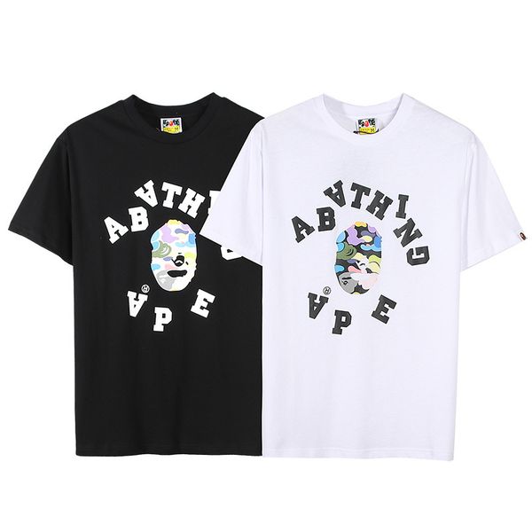 t shirt chaopai messy letter reversed ape head color cartoon print men's large short sleeve, White
t shirt chaopai messy letter reversed ape head color cartoon print men's large short sleeve, White