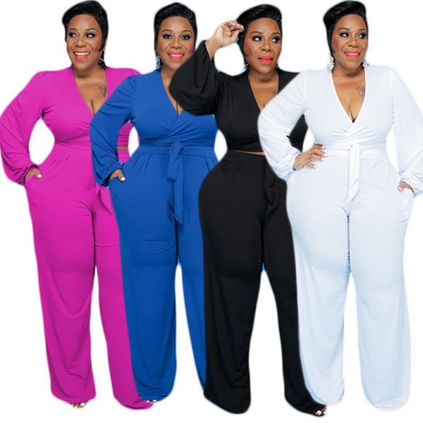 women's two piece pants pieces solid sets plus size clothes women long sleeves deep v neck and high waist party outfits, White
women's two piece pants pieces solid sets plus size clothes women long sleeves deep v neck and high waist party outfits, White