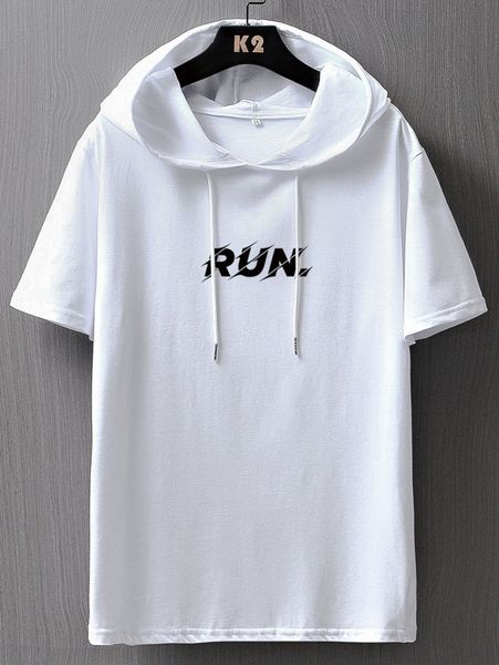 men letter graphic drawstring hooded tee d7jv#, White;black
men letter graphic drawstring hooded tee d7jv#, White;black
