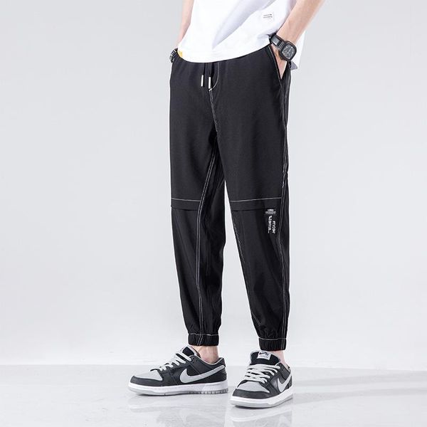 men's pants summer casual loose straight tube trend versatile drawstring lace up harlan legged, Black
men's pants summer casual loose straight tube trend versatile drawstring lace up harlan legged, Black