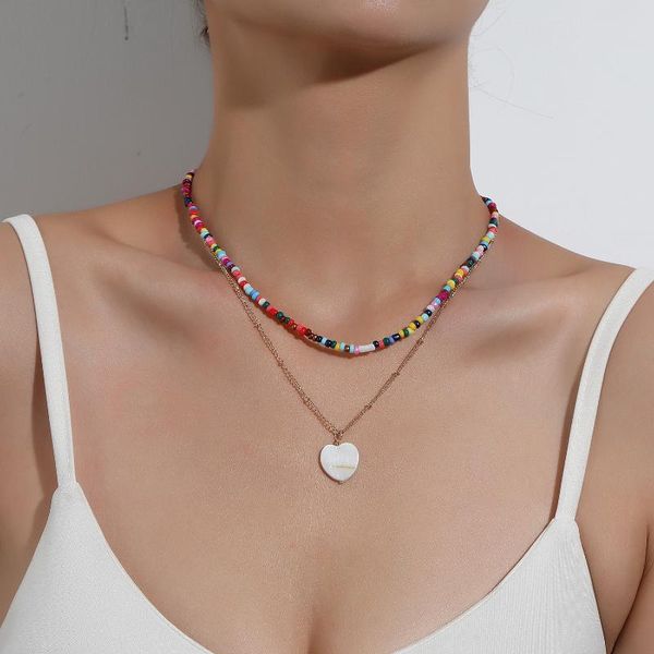 pendant necklaces 2021 trendy colorful pearl heart for women bohemia beads clavicle chain necklace short choker jewelry set gift, Silver
pendant necklaces 2021 trendy colorful pearl heart for women bohemia beads clavicle chain necklace short choker jewelry set gift, Silver