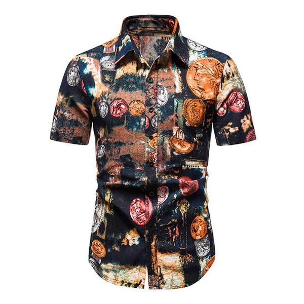 men's casual shirts fashion men hawaiian flower-print short sleeve summer beach style lapel holiday comfortable clothes, White;black
men's casual shirts fashion men hawaiian flower-print short sleeve summer beach style lapel holiday comfortable clothes, White;black