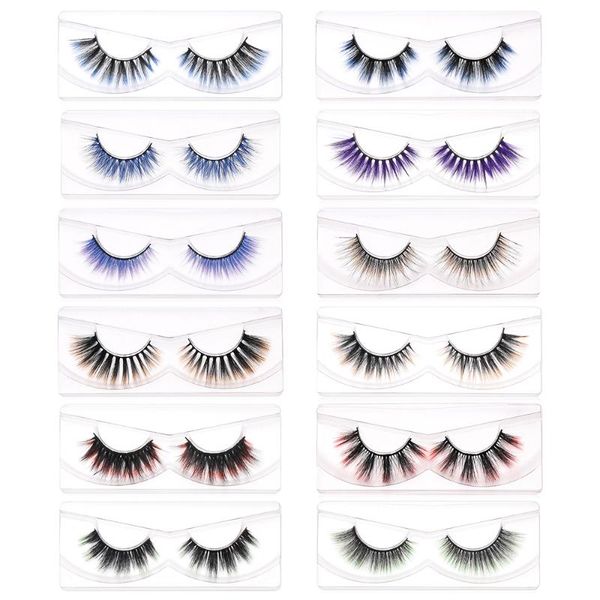 false eyelashes 1 pair 6d colorful faux mink lashes natural drama fake long soft handmade curly eyelash extension makeup tools
false eyelashes 1 pair 6d colorful faux mink lashes natural drama fake long soft handmade curly eyelash extension makeup tools