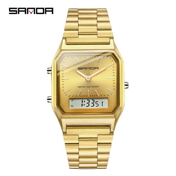 wristwatches sanda fashion watch men digital 5bar waterproof quartz man business dual time watches relogio masculino, Slivery;brown
wristwatches sanda fashion watch men digital 5bar waterproof quartz man business dual time watches relogio masculino, Slivery;brown