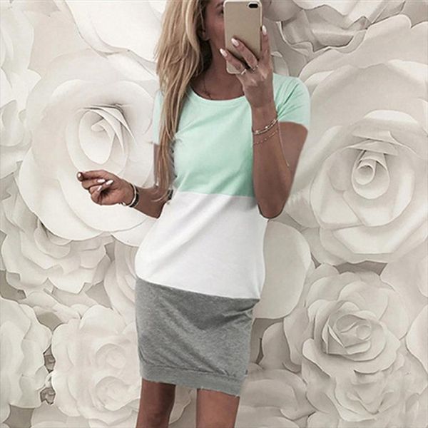 white short sleeve casual mini womens dress kawaii pink grey patchwork tee shirt streetwear, Black;gray
white short sleeve casual mini womens dress kawaii pink grey patchwork tee shirt streetwear, Black;gray