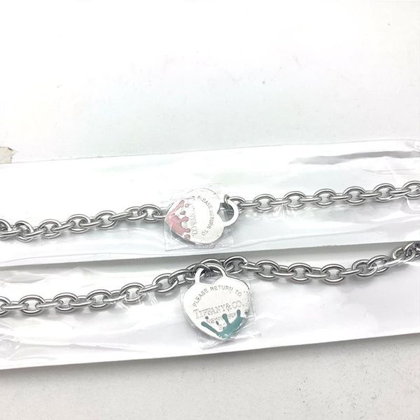 link, chain heart bracelet women stainless steel simple on hand blue green pink red couple gifts for woman wholesale, Black
link, chain heart bracelet women stainless steel simple on hand blue green pink red couple gifts for woman wholesale, Black