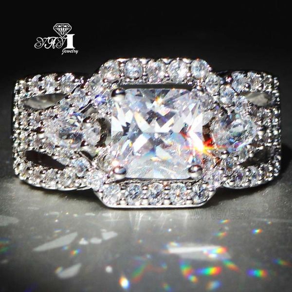 wedding rings yayi jewelry fashion princess cut 4.5 ct white zircon silver color engagement heart party gifts, Slivery;golden
wedding rings yayi jewelry fashion princess cut 4.5 ct white zircon silver color engagement heart party gifts, Slivery;golden