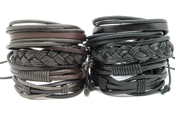 charm bracelets trendy men's women's leather wristband braid bracelet vintage handmade diy wrap ethnic tribal cuff, Golden;silver
charm bracelets trendy men's women's leather wristband braid bracelet vintage handmade diy wrap ethnic tribal cuff, Golden;silver