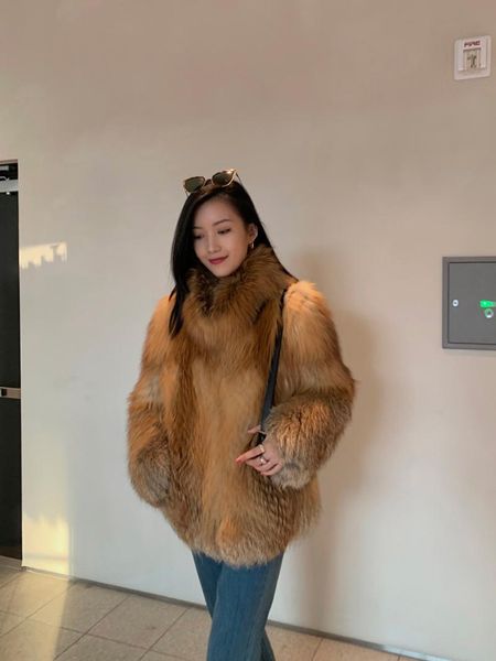 women's fur & faux real quality fashion high coat koeran elegant jackets for women 2021 soft warm female jacket casaco feminino zjt460, Black
women's fur & faux real quality fashion high coat koeran elegant jackets for women 2021 soft warm female jacket casaco feminino zjt460, Black