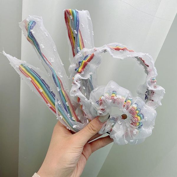 hair accessories summer children cute sweet rainbow scrunchies bands headbands girls lovely soft hairbands kids fashion, Slivery;white
hair accessories summer children cute sweet rainbow scrunchies bands headbands girls lovely soft hairbands kids fashion, Slivery;white