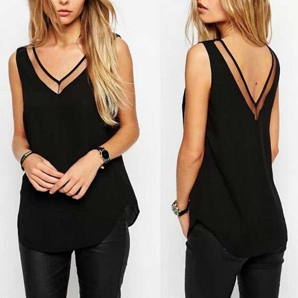 fashion chiffon womens camis slim loose v neck sleeveless vest shirt blouse for women girls tt 88, White
fashion chiffon womens camis slim loose v neck sleeveless vest shirt blouse for women girls tt 88, White