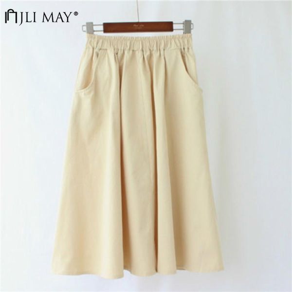 women solid cotton skirt spring summer slim pleated a-line mid-calf pocket empire casual normcore elegant skirts, Black
women solid cotton skirt spring summer slim pleated a-line mid-calf pocket empire casual normcore elegant skirts, Black