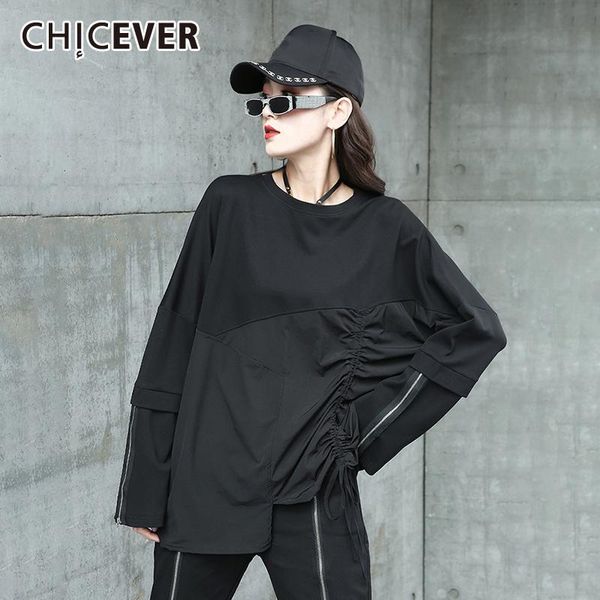 casual t shirt for women o neck long sleeve patchwork ruched loose oversized zippers shirts female 2021 fall clothing women's t-shirt, White
casual t shirt for women o neck long sleeve patchwork ruched loose oversized zippers shirts female 2021 fall clothing women's t-shirt, White