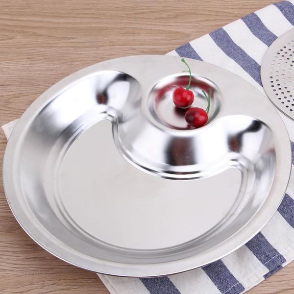 dishes & plates stainless steel dumplings plate with dipping saucer double-layer draining dinner serving dish
dishes & plates stainless steel dumplings plate with dipping saucer double-layer draining dinner serving dish