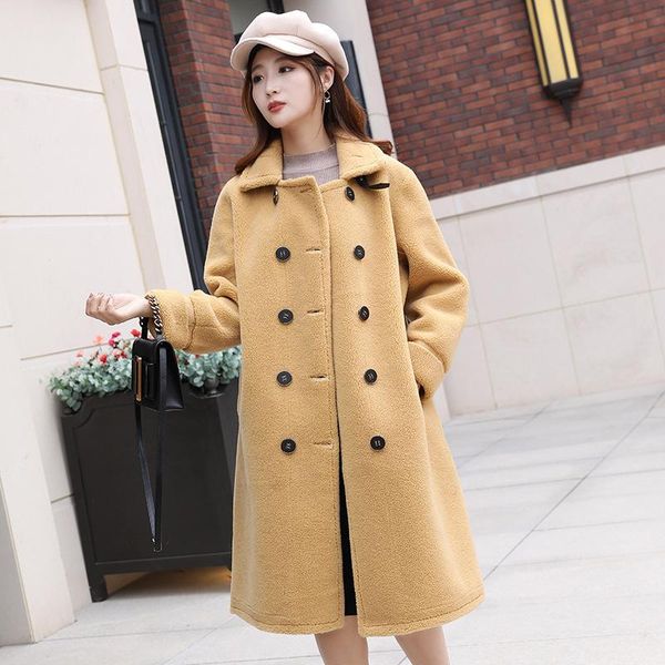 women's fur & faux 2021 wiinter thick warm teddy coat woman lapel long sleeve fluffy hairy fake jackets female button pockets, Black
women's fur & faux 2021 wiinter thick warm teddy coat woman lapel long sleeve fluffy hairy fake jackets female button pockets, Black