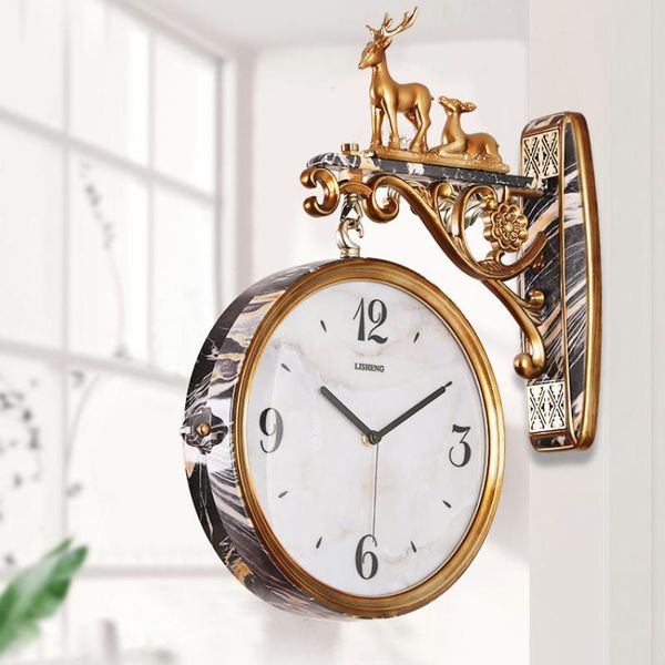 wall clocks double sided quartz clock living room european modern minimalist nordic luxury silent fashion home watch w6b
wall clocks double sided quartz clock living room european modern minimalist nordic luxury silent fashion home watch w6b