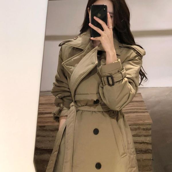 women's trench coats 2021 winter coat women pattern plaid keep warm jacket down cotton-padded elegant england style double breasted wit, Tan;black
women's trench coats 2021 winter coat women pattern plaid keep warm jacket down cotton-padded elegant england style double breasted wit, Tan;black