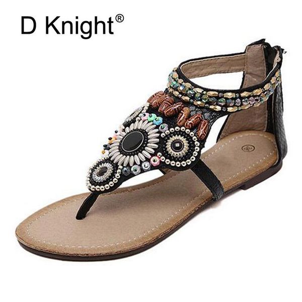 bling bohemia flats gladiator sandals women summer string beaded shoes zip flip flops casual comfort woman size 35-40 e45, Black
bling bohemia flats gladiator sandals women summer string beaded shoes zip flip flops casual comfort woman size 35-40 e45, Black