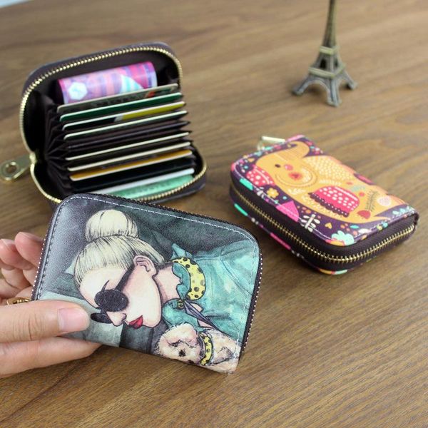 card holders women holder wallet pu leather female case 9 bits/10 bits + 2 big position zipper cute characters bag, Brown;gray
card holders women holder wallet pu leather female case 9 bits/10 bits + 2 big position zipper cute characters bag, Brown;gray