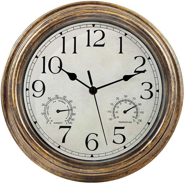wall clocks 12inch clock,retro waterproof clock with displays &hygrometer,noise-for indoor/outdoor
wall clocks 12inch clock,retro waterproof clock with displays &hygrometer,noise-for indoor/outdoor