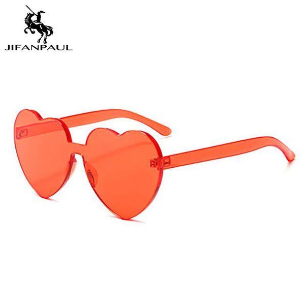 sunglasses jifanpaul trend peach heart love candy color frameless women dazzling pure designer, White;black
sunglasses jifanpaul trend peach heart love candy color frameless women dazzling pure designer, White;black