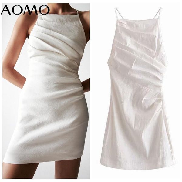 casual dresses aomo women white cotton pleated dress sleeveless backless 2021 summer fashion lady robe 3h553a, Black;gray
casual dresses aomo women white cotton pleated dress sleeveless backless 2021 summer fashion lady robe 3h553a, Black;gray
