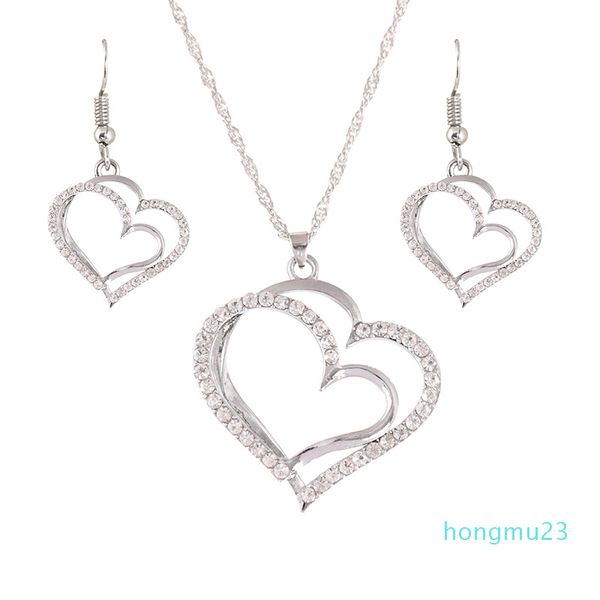 double heart earring necklaces golden silver colors peach heart-shaped necklace earrings set women wedding jewelry sets
double heart earring necklaces golden silver colors peach heart-shaped necklace earrings set women wedding jewelry sets