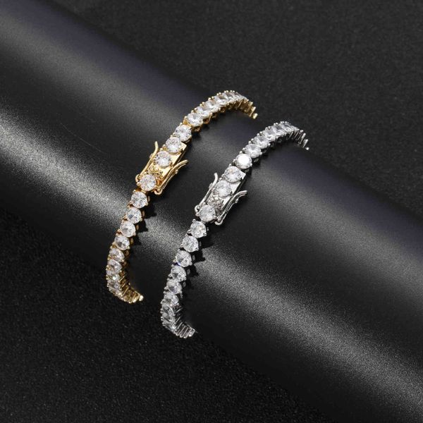 hip hop iced out zircon bracelet 4mm 3 prong tennis chain brass bracelet jewelry bb212, Golden;silver
hip hop iced out zircon bracelet 4mm 3 prong tennis chain brass bracelet jewelry bb212, Golden;silver