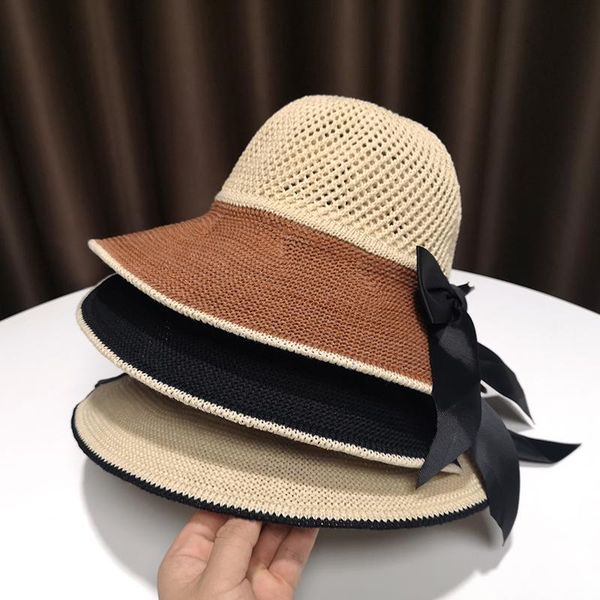 wide brim hats 5 colors spring summer 2021 thin knitted bucket women outdoors sun protectors caps foldable fashion bow hat 54-58cm, Blue;gray
wide brim hats 5 colors spring summer 2021 thin knitted bucket women outdoors sun protectors caps foldable fashion bow hat 54-58cm, Blue;gray