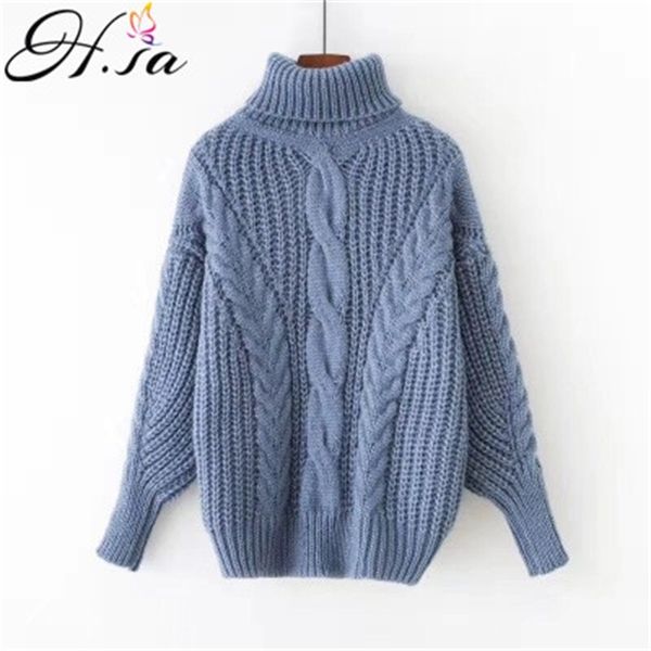 h.sa femme winter turtleneck sweaters thick warm batwing sleeve pull jumper women twisted pullovers sweater 210417, White;black
h.sa femme winter turtleneck sweaters thick warm batwing sleeve pull jumper women twisted pullovers sweater 210417, White;black