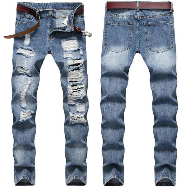 men's jeans arrive slim beggar style blue hole ripped street fashion pants light luxury casual men;
men's jeans arrive slim beggar style blue hole ripped street fashion pants light luxury casual men;