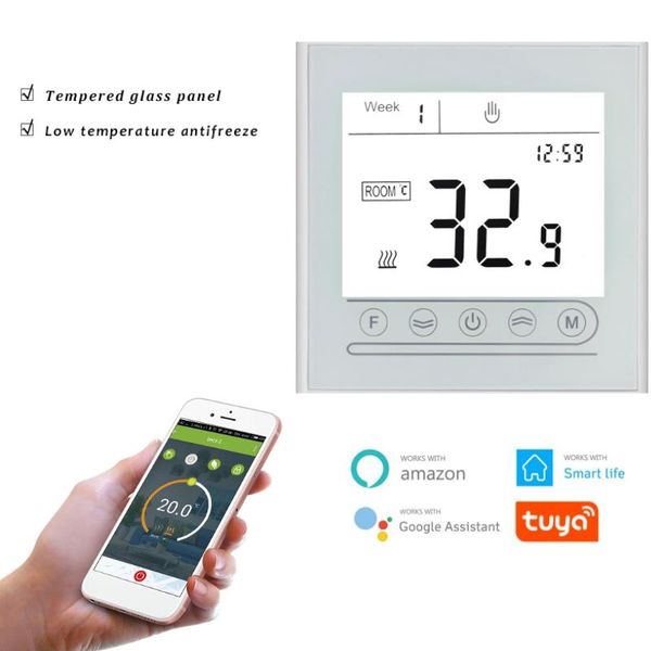 smart home control wifi thermostat temperature controller 95~240v electric warm floor heating water gas boiler works with alexa google
smart home control wifi thermostat temperature controller 95~240v electric warm floor heating water gas boiler works with alexa google