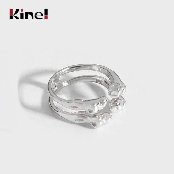 cluster rings kinel real silver 925 jewelry irregular opening ring for women fashion party punk accessories gift, Golden;silver
cluster rings kinel real silver 925 jewelry irregular opening ring for women fashion party punk accessories gift, Golden;silver