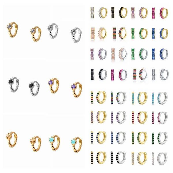 hoop & huggie aide 1 pair small earrings for women girls 925 sterling silver rainbow zircon turquoise/black/green/white circle earring, Golden;silver
hoop & huggie aide 1 pair small earrings for women girls 925 sterling silver rainbow zircon turquoise/black/green/white circle earring, Golden;silver