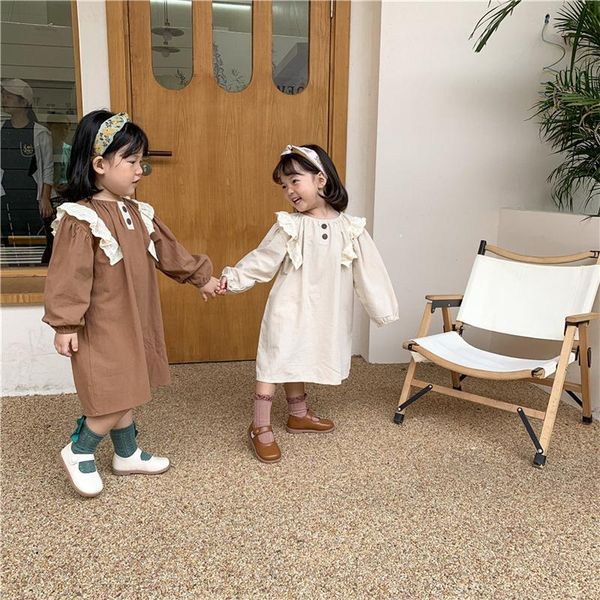 girl's dresses korean style little princess lace patchwork dress 2021 autumn girls cute loose long sleeve cotton, Red;yellow
girl's dresses korean style little princess lace patchwork dress 2021 autumn girls cute loose long sleeve cotton, Red;yellow