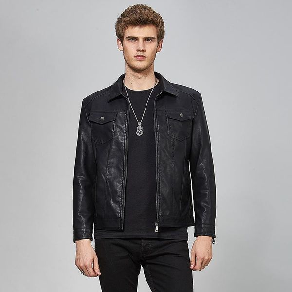 men's fur & faux the handsome young men leisure leather motorcycle suit coat male cultivate one's morality pu jacket, Black
men's fur & faux the handsome young men leisure leather motorcycle suit coat male cultivate one's morality pu jacket, Black