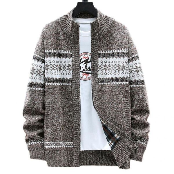 men's jackets men coats knitted long sleeve cardigan autumn winter printing stand collar warm sweater coat outerwear, Black;brown
men's jackets men coats knitted long sleeve cardigan autumn winter printing stand collar warm sweater coat outerwear, Black;brown