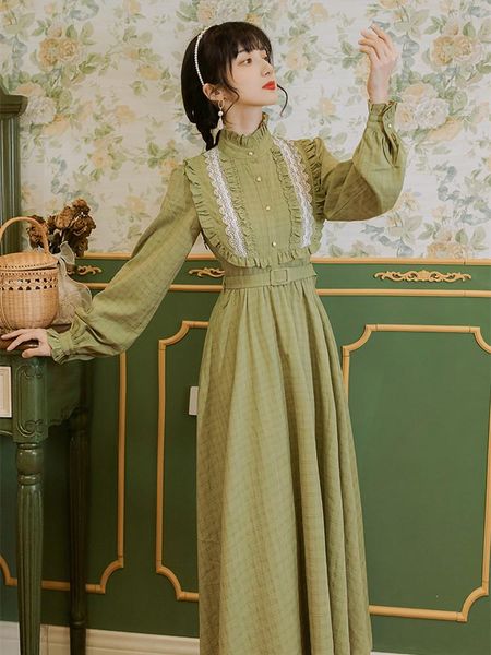 casual dresses arrival mori plaid retro ruffled stand collar elegant dress robe femme pleated lace chic design fashion puff sleeve, Black;gray
casual dresses arrival mori plaid retro ruffled stand collar elegant dress robe femme pleated lace chic design fashion puff sleeve, Black;gray