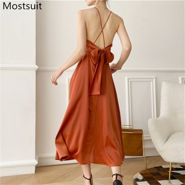 summer satin beach holiday dress women sleeveless v-neck backless long dresses vintage fashion party vestidos femme 210513, Black;gray
summer satin beach holiday dress women sleeveless v-neck backless long dresses vintage fashion party vestidos femme 210513, Black;gray