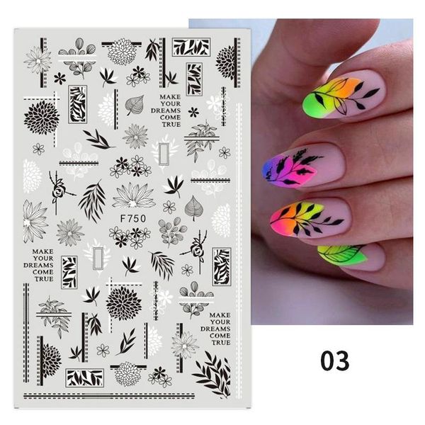 stickers & decals 1pc summer leaves flower 3d nail sticker butterfly leaf line pattern slider for nails diy art decoration manicures, Black
stickers & decals 1pc summer leaves flower 3d nail sticker butterfly leaf line pattern slider for nails diy art decoration manicures, Black