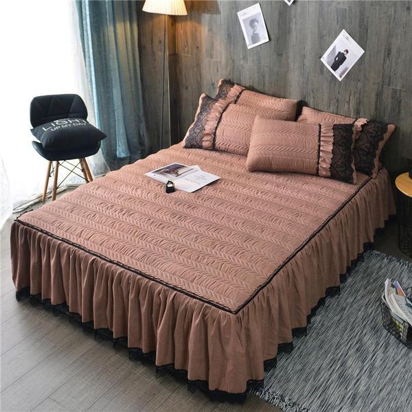 bedding sets quilted bedspread bed skirt three-piece pure color thickened linen
bedding sets quilted bedspread bed skirt three-piece pure color thickened linen