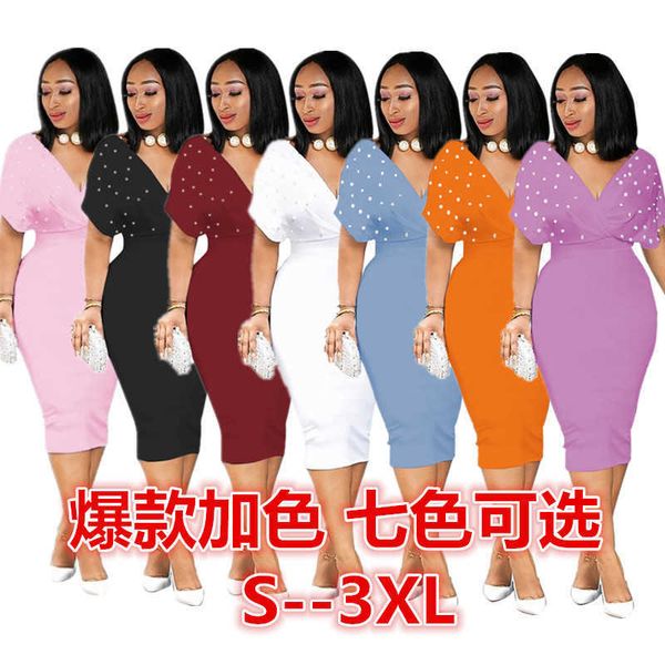 h8825 new solid color bra v-neck half sleeve back zipper bubble bead fashion dress, White
h8825 new solid color bra v-neck half sleeve back zipper bubble bead fashion dress, White