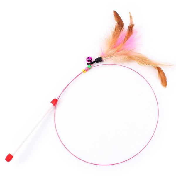 cat toys 1pc steel wire pet toy feather stick with bell funny interactive teaser wand katten
cat toys 1pc steel wire pet toy feather stick with bell funny interactive teaser wand katten