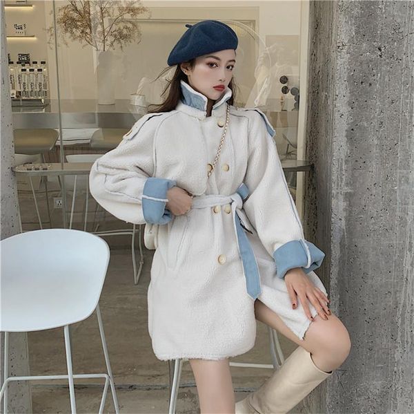 women's fur & faux 2021 winter thicken warm teddy jacket coat women casual fashion lamb overcoat fluffy cozy belted outerwear female, Black
women's fur & faux 2021 winter thicken warm teddy jacket coat women casual fashion lamb overcoat fluffy cozy belted outerwear female, Black