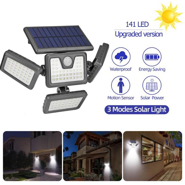 solar lamps 141 led wall light with 2400mah 18650 lithium battery ip65 waterproof four-sided yard lights for garden porch street
solar lamps 141 led wall light with 2400mah 18650 lithium battery ip65 waterproof four-sided yard lights for garden porch street